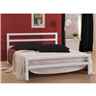 White Square Tubular Metal Bed Frame Double 4ft 6