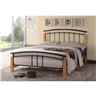 Black Metal And Beech Bed Frame King Size 5ft