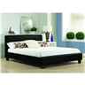 Black Low End Faux Leather Bed Frame - Double 4ft 6