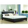 Brown Low End Faux Leather Bed Frame - Double 4ft 6