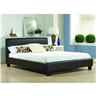 Brown Low End Faux Leather Bed Frame - King Size 5ft