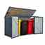 7 X 3 Triple Bin Store Anthracite Grey (2.33m X 0.95m)