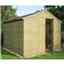 8ft X 8ft Pressure Treated Loglap Windowless Shed With Double Doors