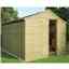 10ft X 8ft Pressure Treated Loglap Windowless Shed With Double Doors