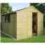 10ft X 8ft Loglap Pressure Treated Shed With 2 Windows Double Doors