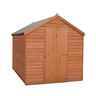 6 X 4  (1.83m X 1.20m) - Super Value Overlap - Apex Wooden Garden Shed - Windowless - Single Door