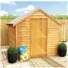 7 x 5 (2.05m x 1.62m) - Super Value Overlap - Apex Wooden Garden Shed - Windowless - Single Door