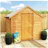 7 X 5 (2.05m X 1.62m) - Super Value Overlap - Apex Wooden Garden Shed - Windowless - Single Door