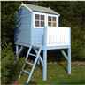 INSTALLED 4 x 6 (1.19m x 1.82m) - Wooden Tower Playhouse - Single Door - 1 Window - 12mm Wall Thickness