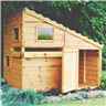 INSTALLED 6 x 4 (1.79m x 1.19m) - Wooden Command Post Playhouse - Single Door - 5 Windows - 12mm Wall Thickness