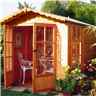 Installed 7 X 7 (2.05m X 1.98m) - Premier Wooden Summerhouse - Double Doors - 1 Opening Window - 12mm T&g Walls - Floor - Roof