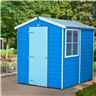 Installed 7 X 5 Tongue And Groove Apex Wooden Garden Shed / Workshop - Single Door - 12mm Wall Thickness