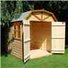 INSTALLED 7 x 7 Tongue and Groove Apex Wooden Shed / Workshop / Barn - Double Doors - 1 Window - 12mm Wall Thickness