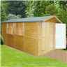INSTALLED 13 x 7 Tongue and Groove Pressure Treated Wooden Apex Shed - Double Doors - 2 Windows - 12mm Wall Thickness