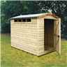 8 X 6  (2.39m X 1.79m) - Tongue And Groove Security - Apex Garden Wooden Shed Workshop - Single Door - 12mm Tongue And Groove Floor And Roof