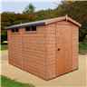 INSTALLED 10 x 8 Tongue And Groove Security Apex Garden Wooden Shed / Workshop With Single Door (12mm Tongue And Groove Floor And Roof) INCLUDES INSTALLATION