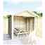 8 X 7 Premium Outside Dining Shelter / Smoking Shelter - Pressure Treated Tongue And Groove Apex - Includes 6ft Picnic Bench