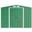 8 X 8 Value Apex Metal Shed - Green (2.62m X 2.42m)