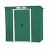 6 x 4 Value Pent Metal Shed - Green (2.03m x 1.24m)