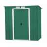 6 X 4 Value Pent Metal Shed - Green (2.03m X 1.24m)