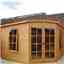 10 x 10 (2.99m x 2.99m) - Premier Corner Wooden Summerhouse - 2 Opening Windows - 12mm T&G Walls - Floor - Roof 