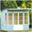 10 x 6 (2.99m x 1.79m) - Premier Pent Wooden Summerhouse - 4 Windows - Double Doors - 12mm T&G Walls & Floor 