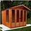 7 x 7 (2.69m x 2.05m)  - Premier Wooden Summerhouse - Double Doors + Side Windows - 12mm T&G Walls - Floor - Roof