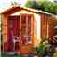 7 x 7 (2.05m x 1.98m) - Pressure Treated - Premier Wooden Summerhouse - Double Doors - 12mm T&G Walls - Floor - Roof