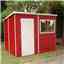 8 x 6  (2.05m x 1.98m) - Tongue & Groove -  Pent Garden Shed / Workshop - 1 Opening Window - Single Door 