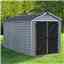 12 x 6 (3.78m x 1.85m) Double Door Apex Plastic Shed with Skylight Roofing