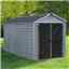 12 X 6 (3.78m X 1.85m) Double Door Apex Plastic Shed With Skylight Roofing