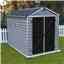 OOS PRE-ORDER 10 x 6 (3.03m x 1.85m) Double Door Apex Plastic Shed with Skylight Roofing