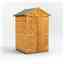 4 x 4 Premium Tongue And Groove Apex Shed - Double Doors - Windowless - 12mm Tongue And Groove Floor And Roof
