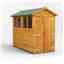 8 x 4 Premium Tongue And Groove Apex Shed - Double Doors - 4 Windows - 12mm Tongue And Groove Floor And Roof