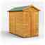 8 x 4 Premium Tongue And Groove Apex Shed - Double Doors - Windowless - 12mm Tongue And Groove Floor And Roof