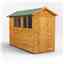 10 x 4 Premium Tongue And Groove Apex Shed - Single Door - 4 Windows - 12mm Tongue And Groove Floor And Roof