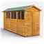 14 x 4 Premium Tongue And Groove Apex Shed - Double Doors - 6 Windows - 12mm Tongue And Groove Floor And Roof