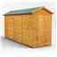 14 x 4 Premium Tongue And Groove Apex Shed - Single Door - Windowless - 12mm Tongue And Groove Floor And Roof
