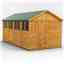 16 x 8  Premium Tongue and Groove Apex Shed - Double Doors - 8 Windows - 12mm Tongue and Groove Floor and Roof