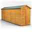 20 x 4 Premium Tongue And Groove Apex Shed - Double Doors - Windowless - 12mm Tongue And Groove Floor And Roof