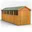 20 x 6 Premium Tongue And Groove Apex Shed - Single Door - 10 Windows - 12mm Tongue And Groove Floor And Roof