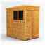 4 x 6  Premium Tongue And Groove Pent Shed - Double Doors - 2 Windows - 12mm Tongue And Groove Floor And Roof