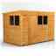 10 X 6 Premium Tongue And Groove Pent Shed - Double Doors - 4 Windows - 12mm Tongue And Groove Floor And Roof