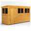 12 x 4 Premium Tongue And Groove Pent Shed - Single Door - 6 Windows - 12mm Tongue And Groove Floor And Roof