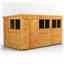 12 x 6 Premium Tongue And Groove Pent Shed - Double Doors - 6 Windows - 12mm Tongue And Groove Floor And Roof