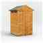 4 x 4 Security Tongue and Groove Apex Shed - Double Doors - 2 Windows - 12mm Tongue and Groove Floor and Roof