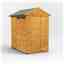 6 x 4 Security Tongue and Groove Apex Shed - Single Door - 2 Windows - 12mm Tongue and Groove Floor and Roof