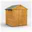 6 x 6 Security Tongue and Groove Apex Shed - Single Door - 2 Windows - 12mm Tongue and Groove Floor and Roof