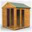 6 x 6 Premium Tongue And Groove Apex Summerhouse - Double Doors - 12mm Tongue And Groove Floor And Roof