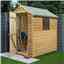 6 X 4 Overlap Pressure Treated Apex Shed With Single Door And 1 Window (8mm Overlap)